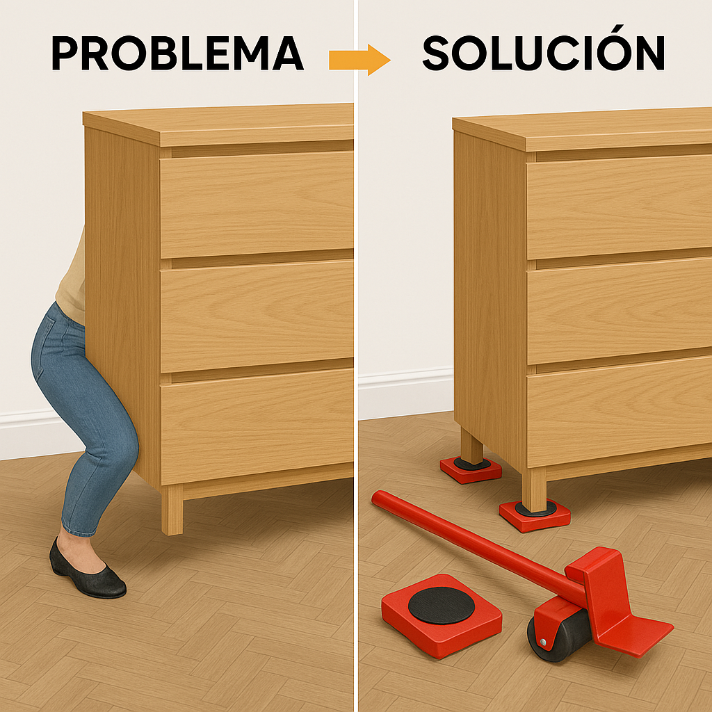 Mueve tus muebles sin esfuerzo ¡Hazlo fácil, rápido y sin lesiones!