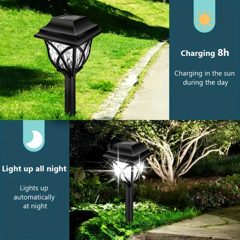 Set de 6 Estacas Solares Farol Estilo Ingles