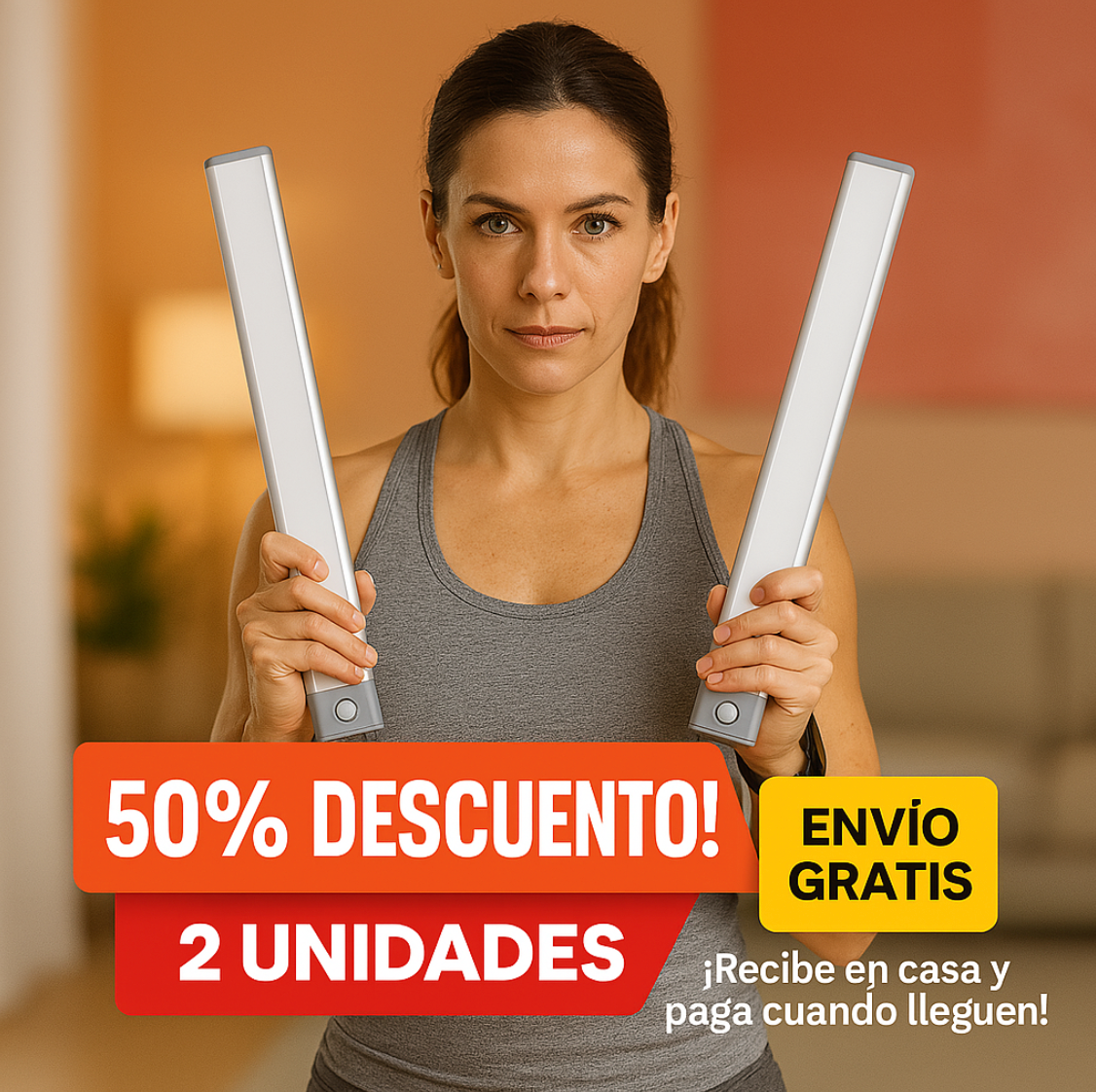 ilumina tu hogar al instante con un toque de magia!✨ 2 Barra LED 30 cm Recargable con Sensor de Movimiento