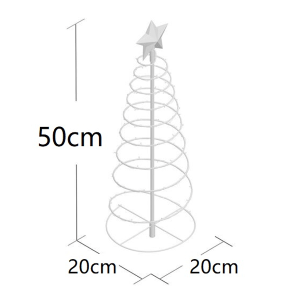 Estaca Solas En Forma De Árbol De Navidad En Luz Cálida