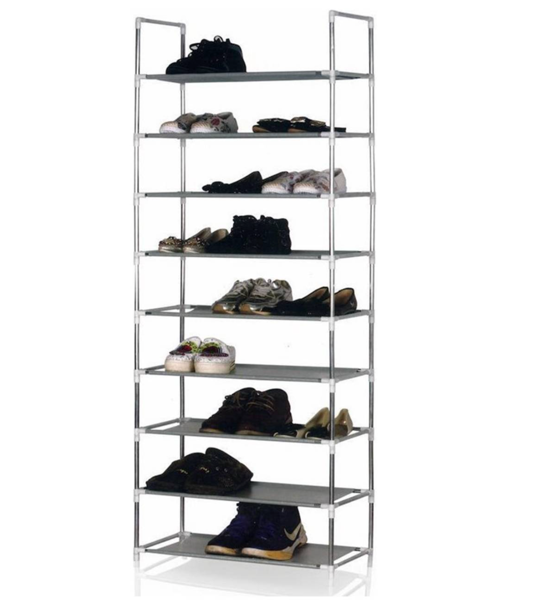 Zapatero Organizador 27 Pares 9 Niveles Metal Plastico