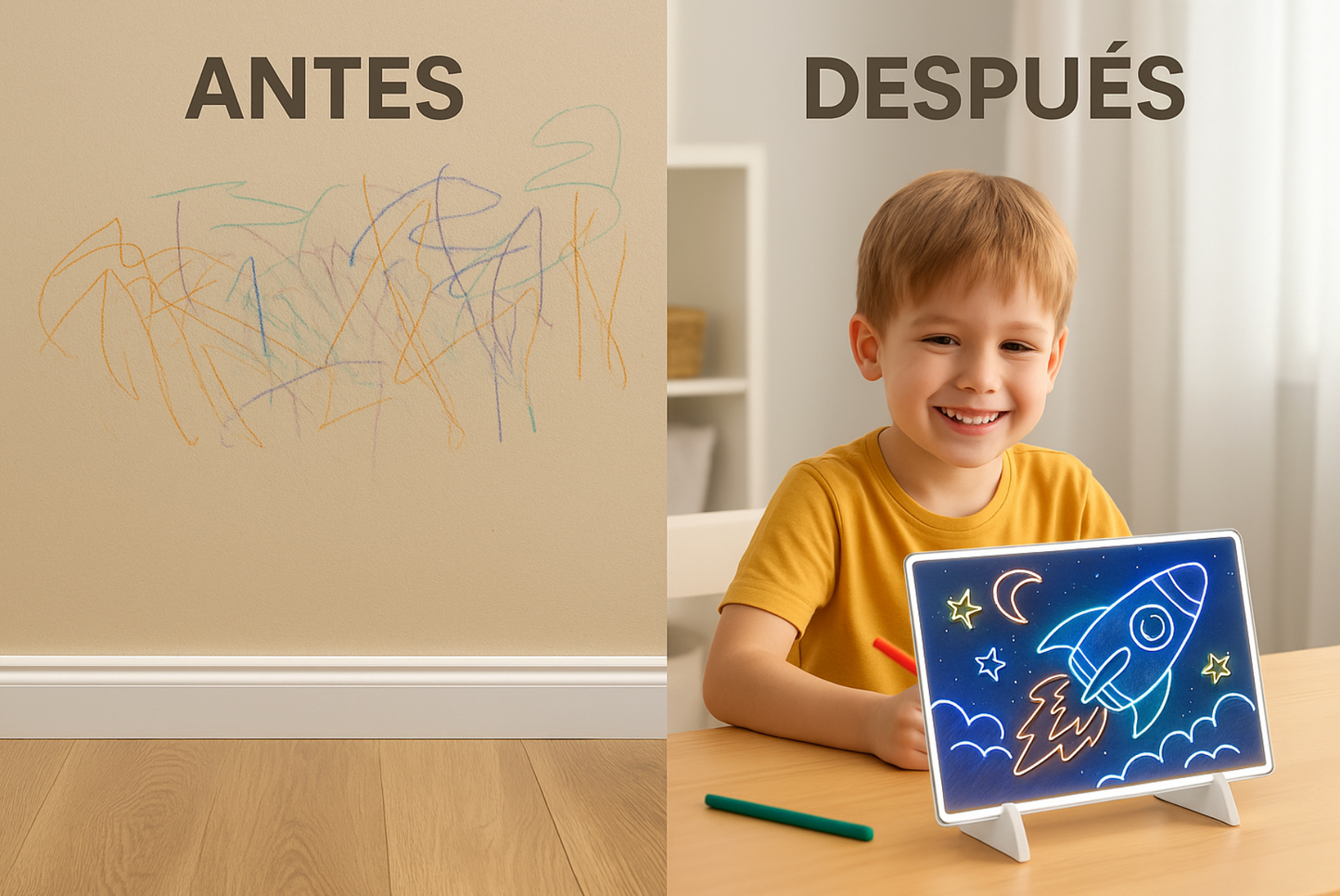 Pizarra LCD Mágica - Dibuja, escribe y aprende sin gastar papel ni ensuciar tu hogar ✨