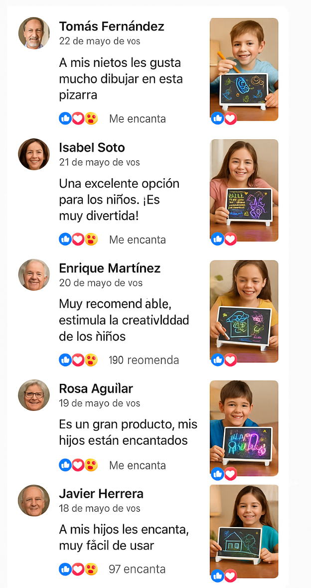 Pizarra LCD Mágica - Dibuja, escribe y aprende sin gastar papel ni ensuciar tu hogar ✨