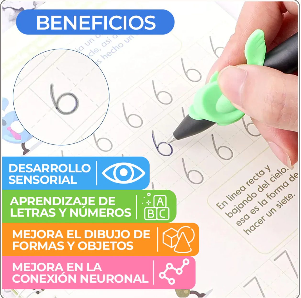 Pack de 4 cuadernos magic Montessori