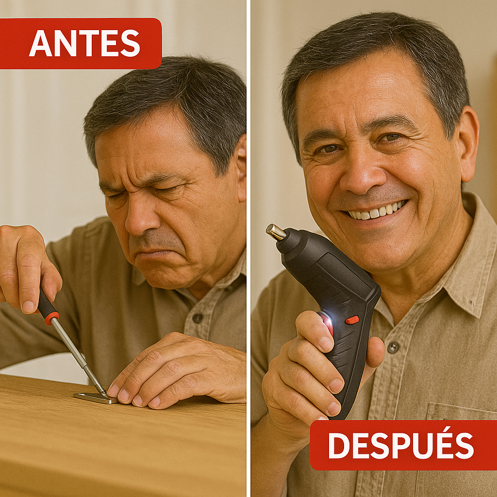 Destornillador Inalámbrico de Alta Potencia – ¡Repara Fácil y Sin Cables con 46 Piezas Incluidas! 🧰