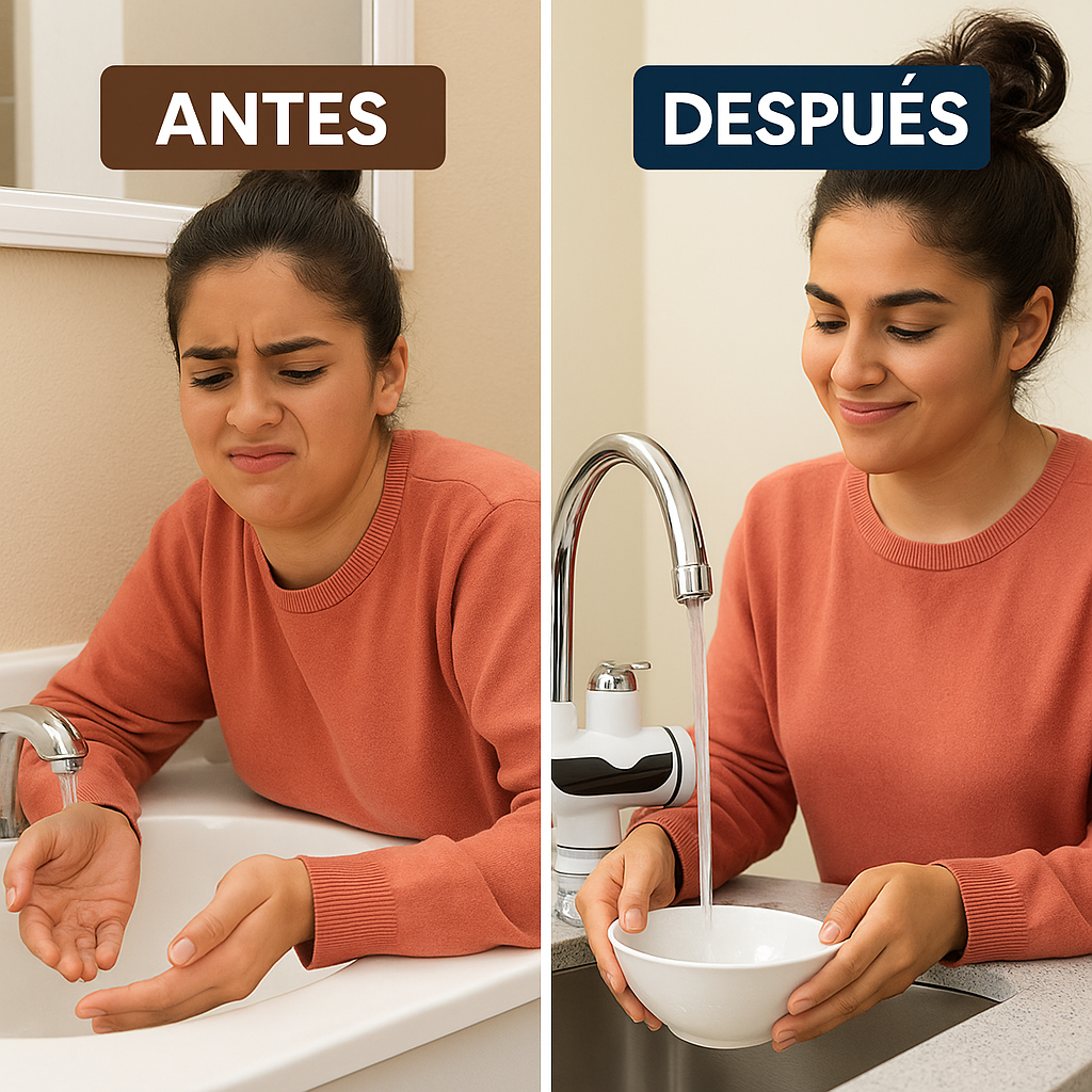 Di adiós al agua helada! Disfruta de lavados con agua calientita en segundos con HydroHeat 🔥💧