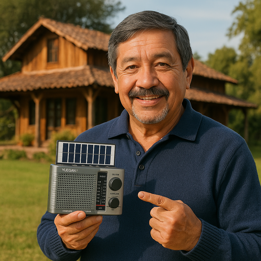 Radio Solar Portátil Recargable con Linterna 🔋☀️ — ¡Energía y compañía en cualquier lugar!