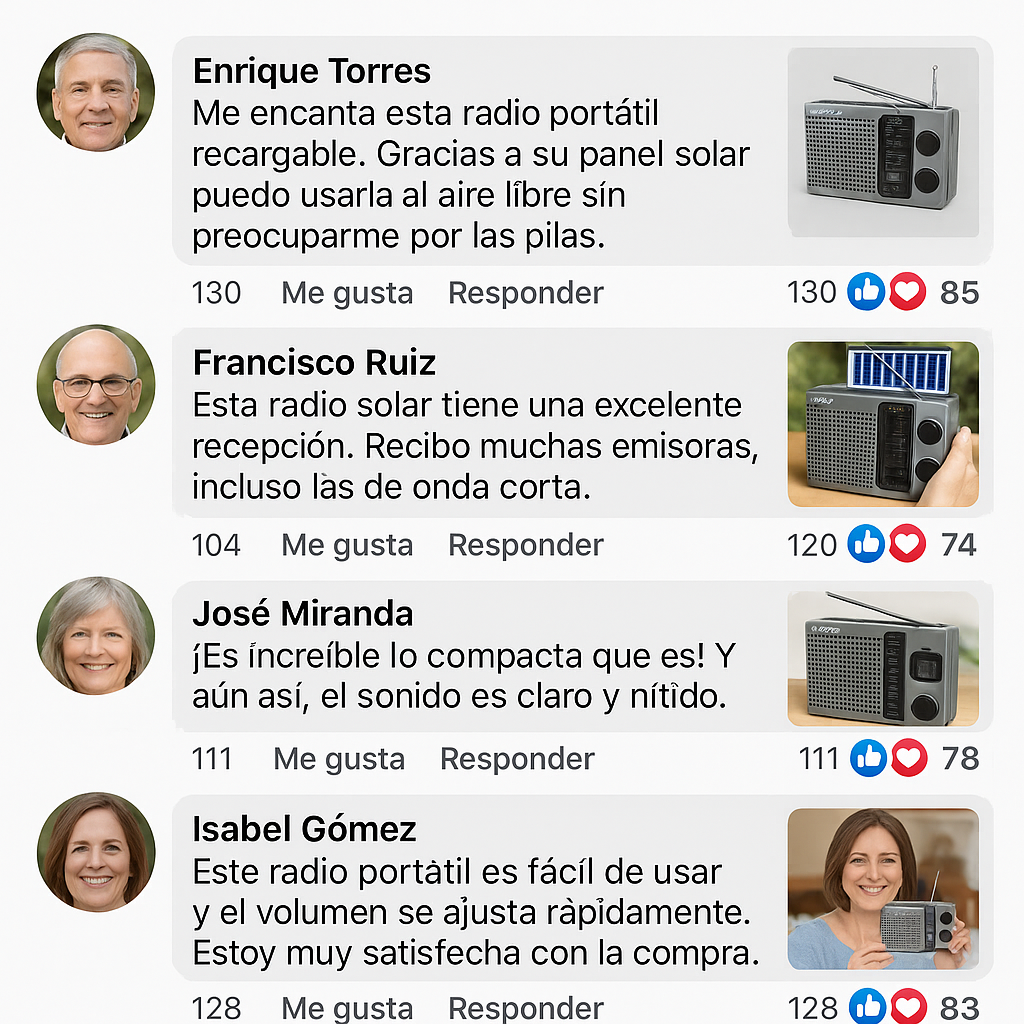 Radio Solar Portátil Recargable con Linterna 🔋☀️ — ¡Energía y compañía en cualquier lugar!