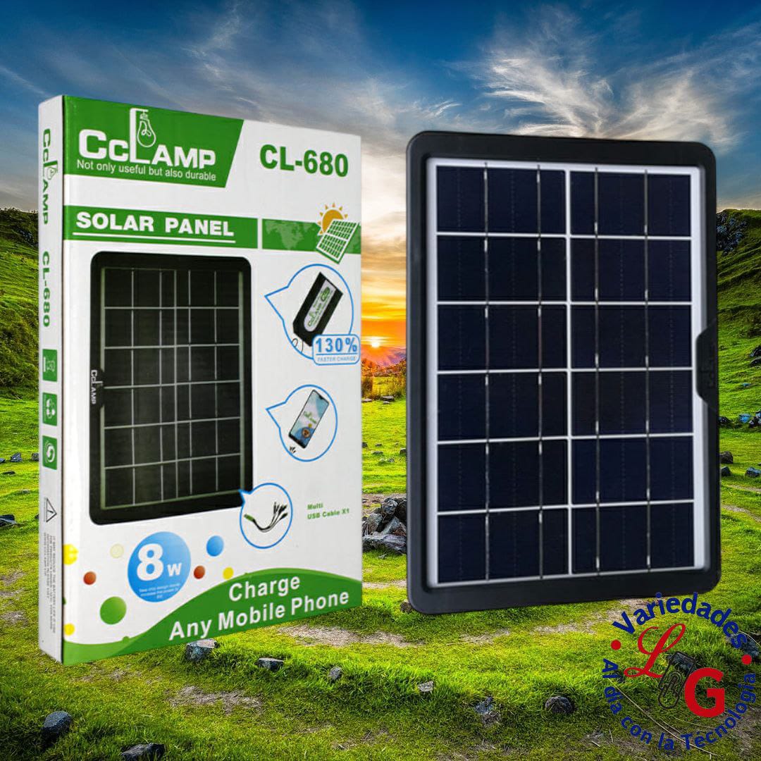 Panel Solar Cargador 8W 🌞 ¡Energía Gratis Paga al Recibir 🏡