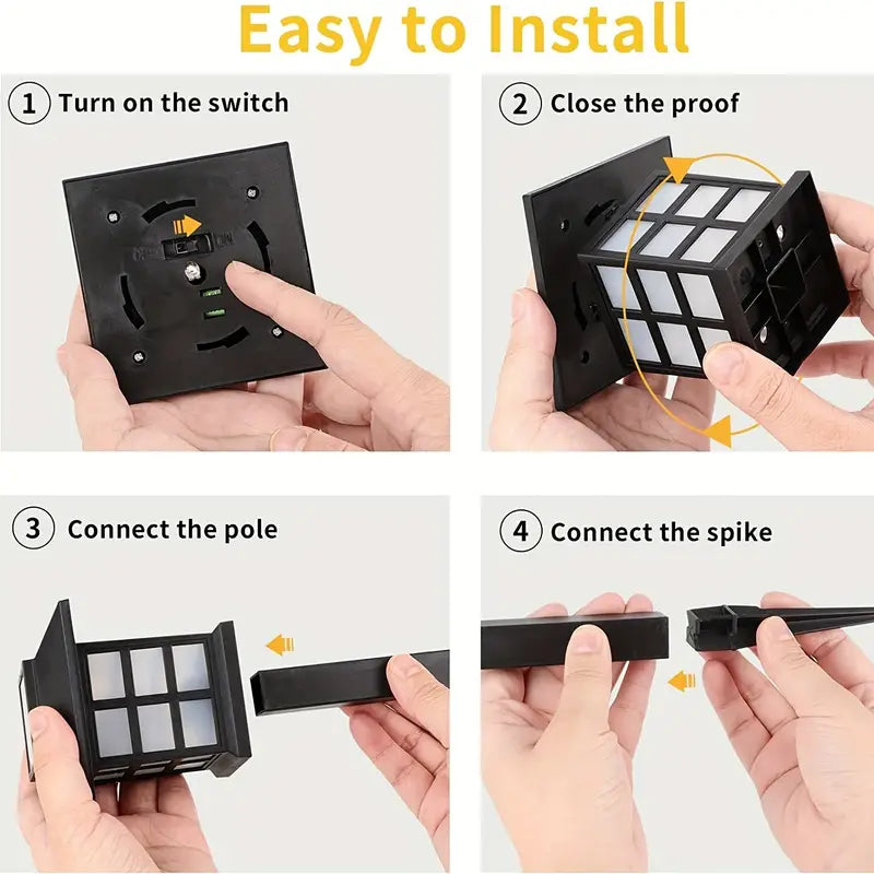 4 Estacas Solar en modelo de Casa Para Patio Jardín Exterior