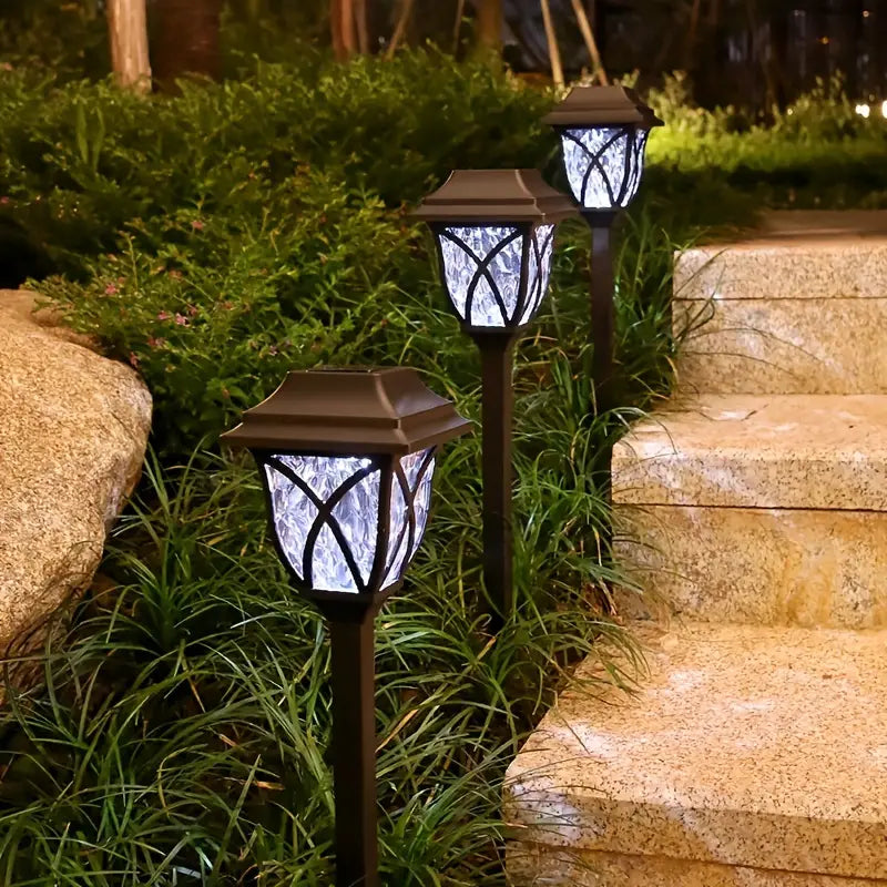 Set de 6 Estacas Solares Farol Estilo Ingles