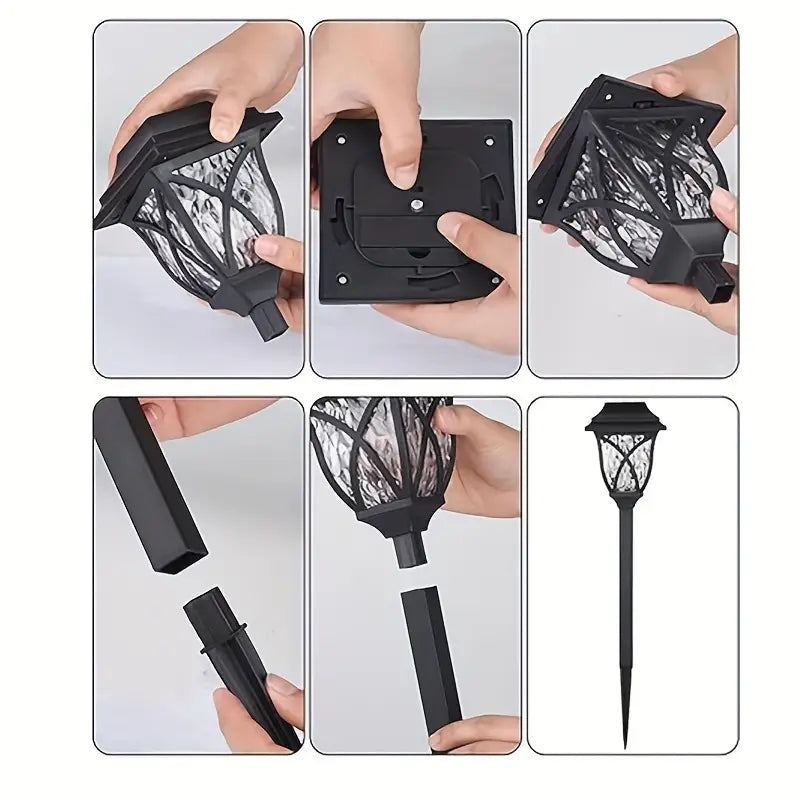 Set de 6 Estacas Solares Farol Estilo Ingles