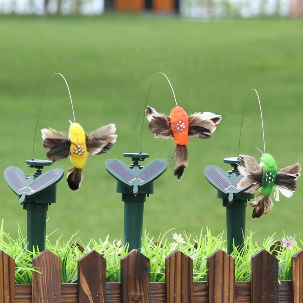 Colibrí giratorio solar con estaca - Ilumina Tu Casa