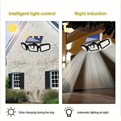 ILUMINA Y PROTEGE TU HOGAR AHORA 💡🔥 LAMPARA TRIPLE LED SOLAR
