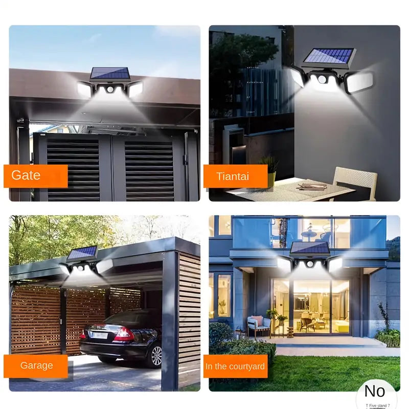ILUMINA Y PROTEGE TU HOGAR AHORA 💡🔥 LAMPARA TRIPLE LED SOLAR