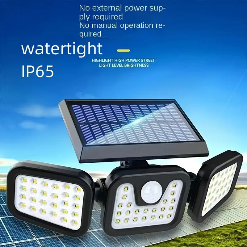 ILUMINA Y PROTEGE TU HOGAR AHORA 💡🔥 LAMPARA TRIPLE LED SOLAR