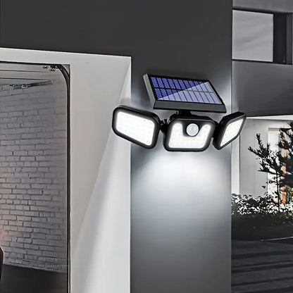 ILUMINA Y PROTEGE TU HOGAR AHORA 💡🔥 LAMPARA TRIPLE LED SOLAR