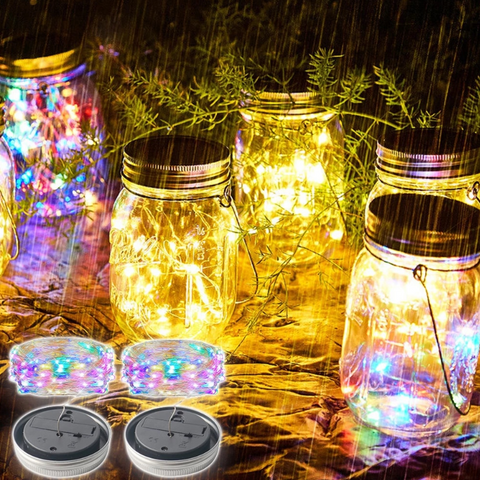 3 JARRA LED SOLAR COLGANTE RESISTENTE AL AGUA - Ilumina tu Casa