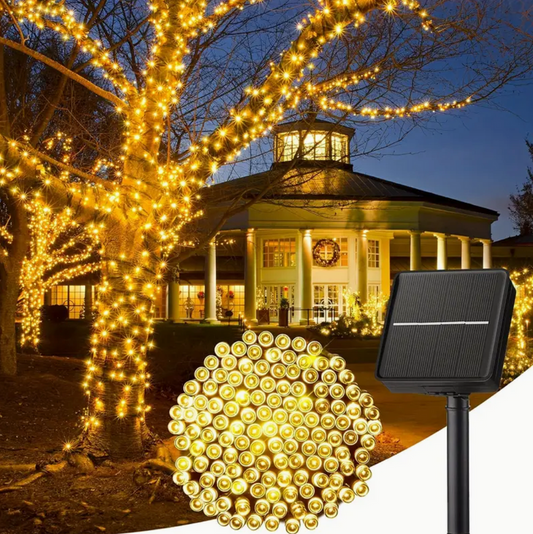 PACK 2 GUIRNALDAS LED SOLAR 10 METROS C/U 🎅🏻 + ENVÍO GRATIS Y paga en Casa 🏠