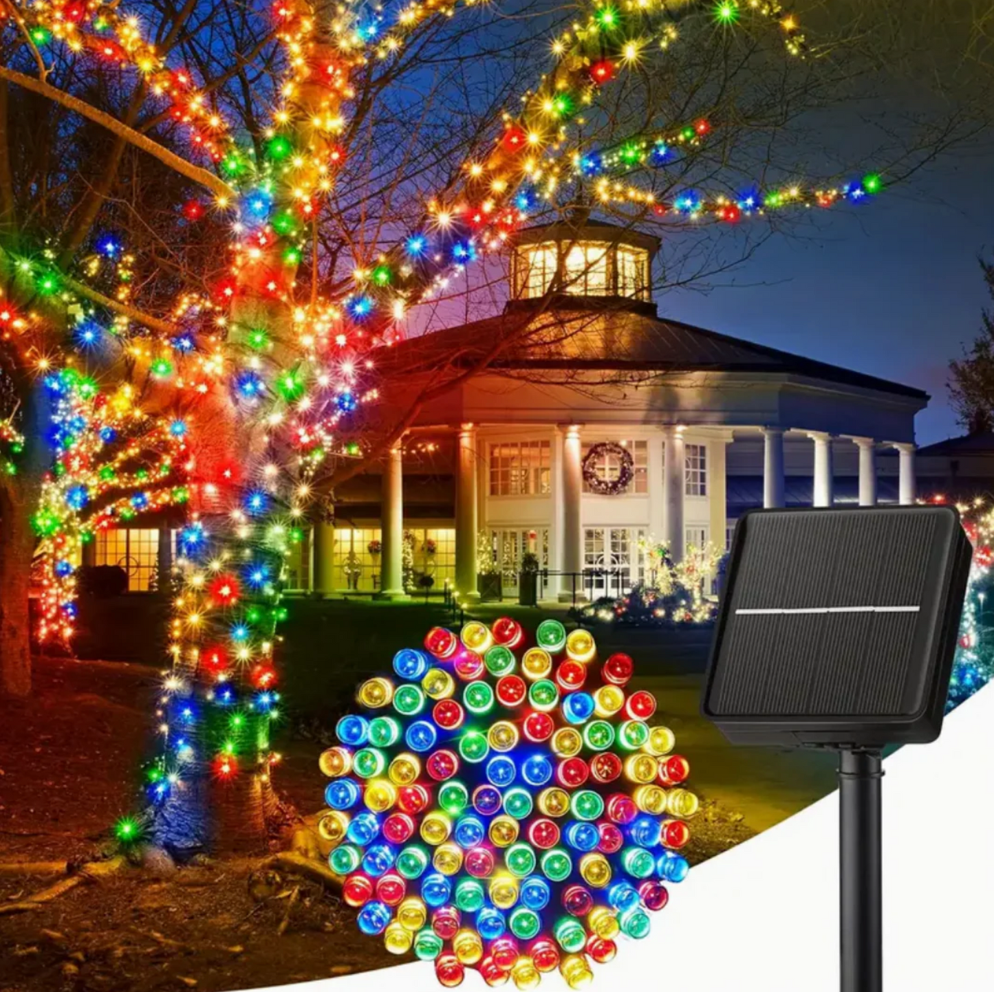 GUIRNALDAS LED SOLAR 🌲 + ENVÍO GRATIS Y PAGA EN CASA
