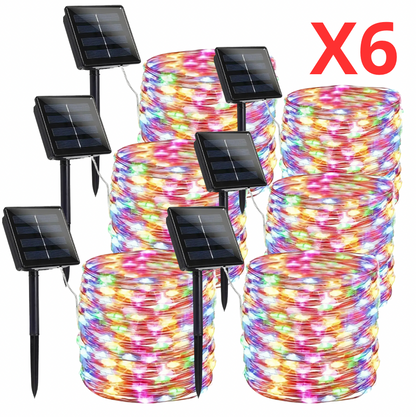 2 GUIRNALDAS DE 20 METROS CADA UNA - LUCES HADA ALAMBRE MULTICOLOR ✨ ENVÍO GRATIS Y PAGA EN CASA 🎁