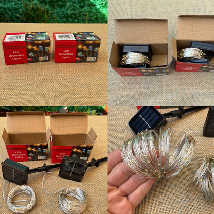 2 GUIRNALDAS DE 20 METROS CADA UNA - LUCES HADA ALAMBRE MULTICOLOR ✨ ENVÍO GRATIS Y PAGA EN CASA 🎁