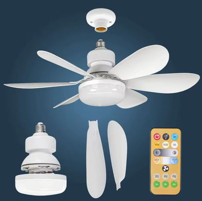 Ventilador de Techo Ampolleta LED 40W con Control – Envío GRATIS y Paga al Recibir 🚚✨