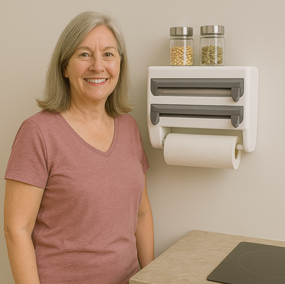 ¡Adiós al desorden! 🧻 Organiza tu cocina en minutos con nuestro Dispensador 4 en 1 🔥