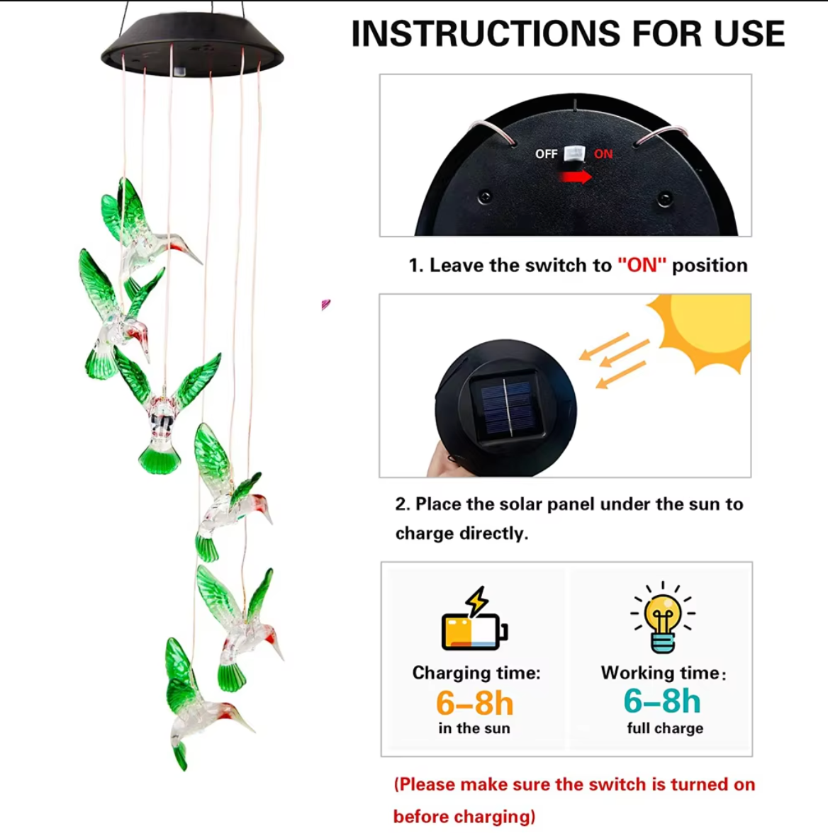 Campanilla de Viento Colibri Ideal para regalar 🎁 Con envío gratis y paga en casa 🏠