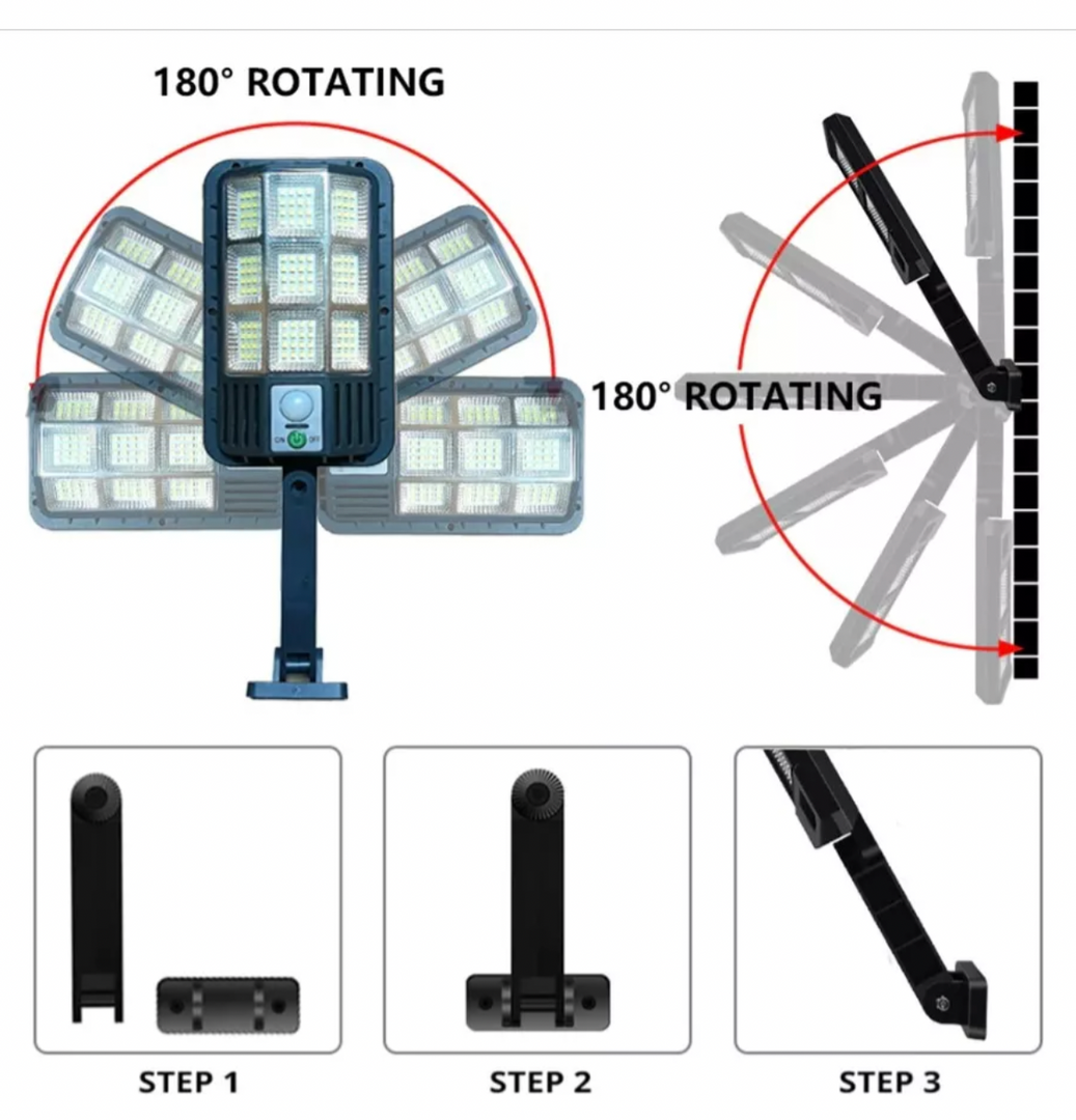 Pack 2 foco Led Solar 120 Led Luminaria Sensor de Movimiento - Ilumina tu Casa