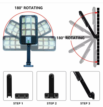 Foco Led Solar 120 Led con Sensor de movimiento