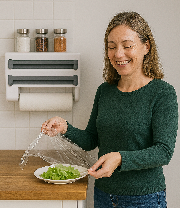 ¡Adiós al desorden! 🧻 Organiza tu cocina en minutos con nuestro Dispensador 4 en 1 🔥