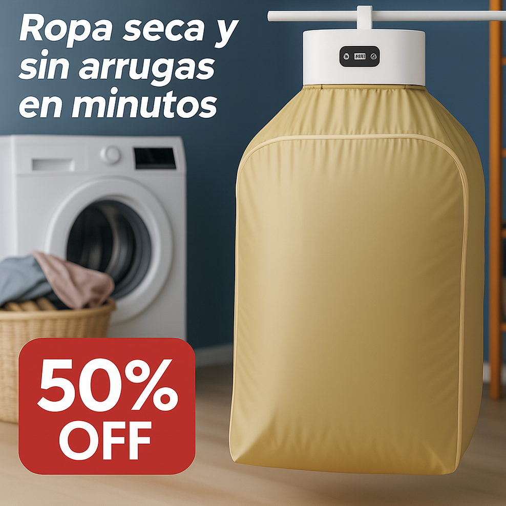 Secadora de Ropa Portátil 💨 ¡Ropa seca sin sol, sin arrugas y en minutos! 👚