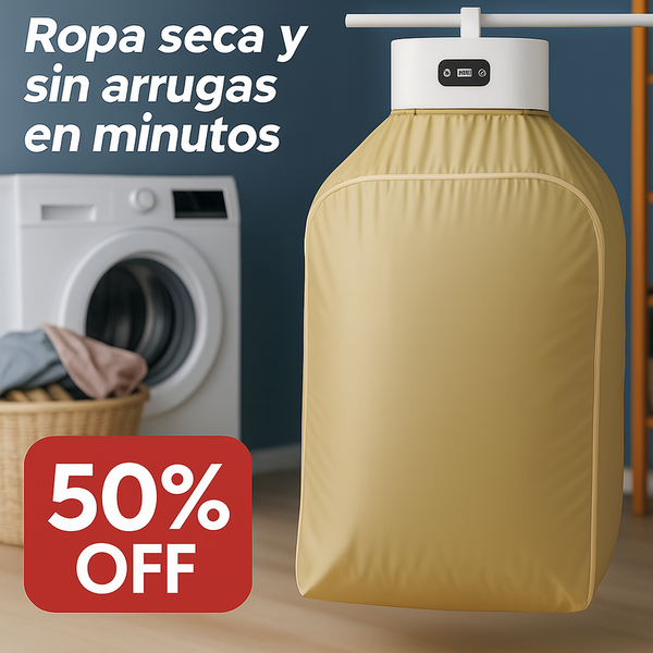 Secadora de Ropa Portátil 💨 ¡Ropa seca sin sol, sin arrugas y en minutos! 👚