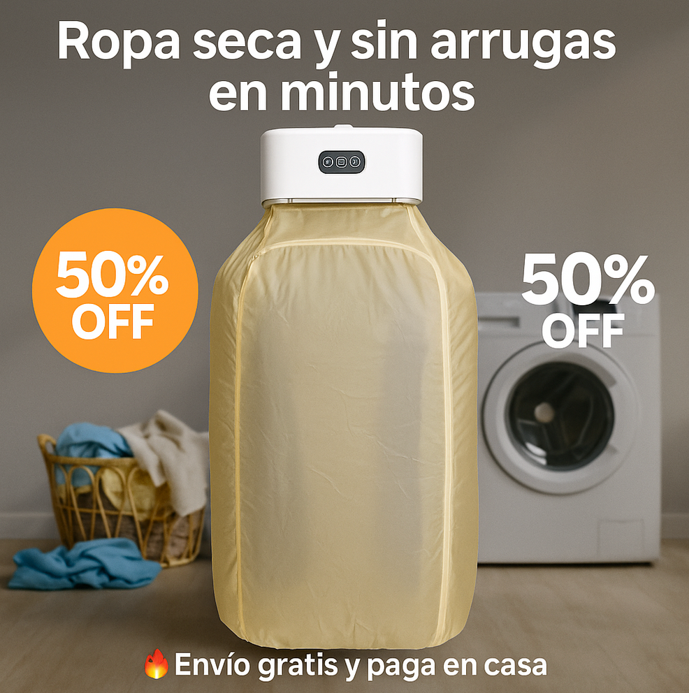 Secadora de Ropa Portátil 💨 ¡Ropa seca sin sol, sin arrugas y en minutos! 👚