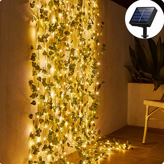 Cortina Enredadera Solar Led de Hojas