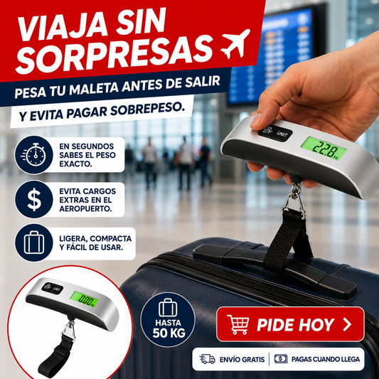 FlyBalance - Báscula Digital de Equipaje | Pesa tu Maleta Antes de Viajar