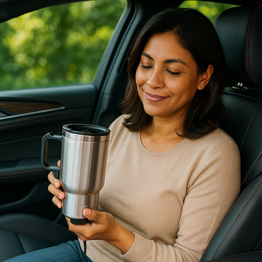 Calentador Eléctrico para Auto 🚗🔥 Prepara café, té, mate o agua caliente en cualquier lugar