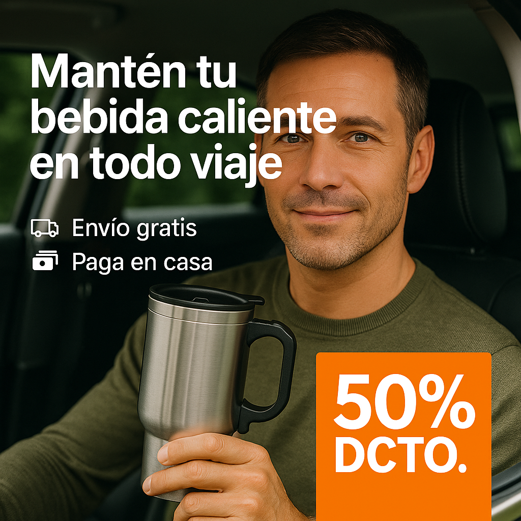 Calentador Eléctrico para Auto 🚗🔥 Prepara café, té, mate o agua caliente en cualquier lugar