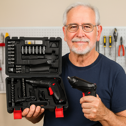 Destornillador Inalámbrico de Alta Potencia – ¡Repara Fácil y Sin Cables con 46 Piezas Incluidas! 🧰
