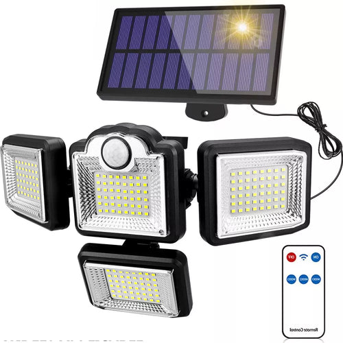 Dile adiós a la oscuridad y protege tu hogar con luz automática de alto alcance Foco Solar