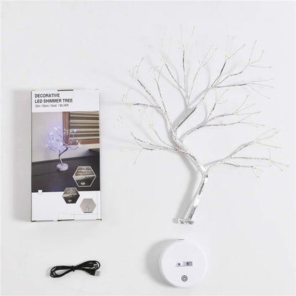 LÁMPARA MESA BONSÁI LED ÁRBOL DE ESPÍRITU DE LUZ HADA - Ilumina tu Casa