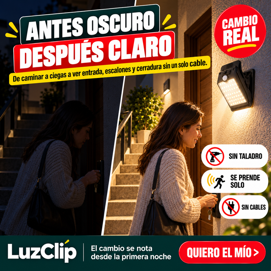 LuzClip — Foco Solar 46 LED con Pinza | Lleva 2, Paga 1