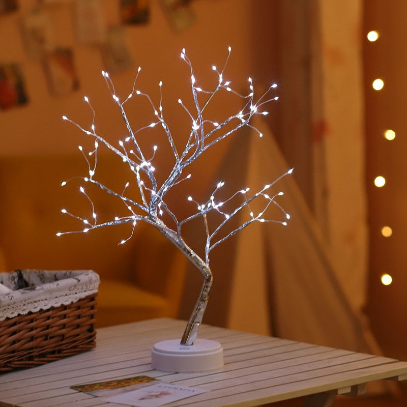 LÁMPARA MESA BONSÁI LED ÁRBOL DE ESPÍRITU DE LUZ HADA - Ilumina tu Casa