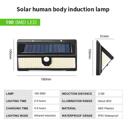 Foco Aplique Solar de 172 LED + 18 LED DE EMERGENCIA - Ilumina tu Casa