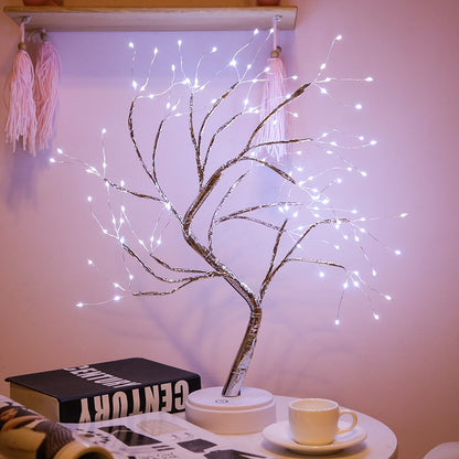 LÁMPARA MESA BONSÁI LED ÁRBOL DE ESPÍRITU DE LUZ HADA - Ilumina tu Casa