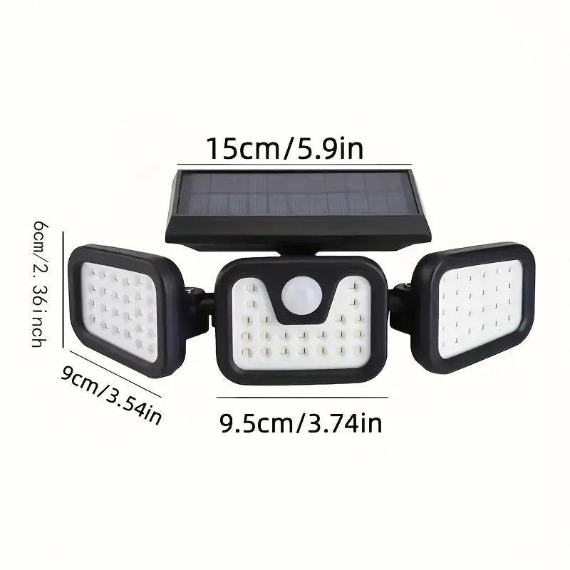 ILUMINA Y PROTEGE TU HOGAR AHORA 💡🔥 LAMPARA TRIPLE LED SOLAR