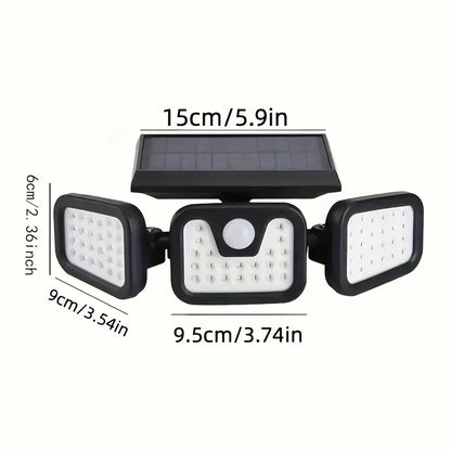 ILUMINA Y PROTEGE TU HOGAR AHORA 💡🔥 LAMPARA TRIPLE LED SOLAR