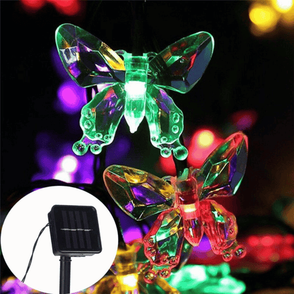 Guirnalda Mariposa Solares 5 metros Cálida y Multicolor IP65