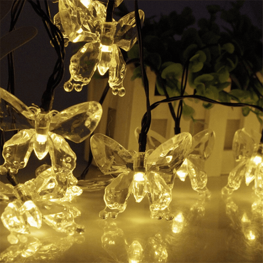 Guirnalda Mariposa Solares 5 metros Cálida y Multicolor IP65
